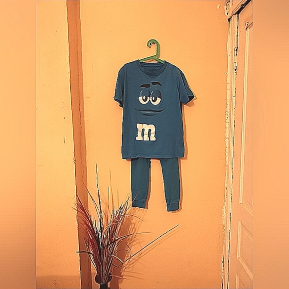 M&M'S & Marvel 100% Cotton Graphic Top Mix Match Blue Kids Pajama Set Size XXS - Picture 1 of 5